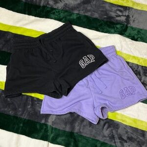 GAP Women's Athletic Shorts in Black and Lavender